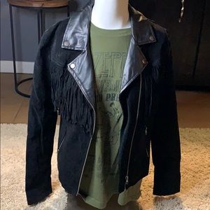 Fringe suede jacket